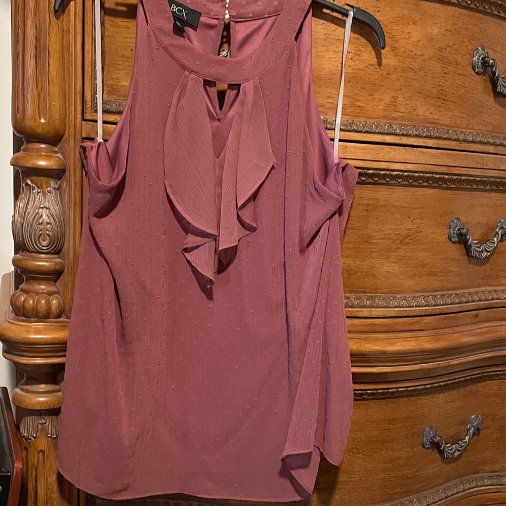 BCX Sleeveless Dressed 100% Poly Blouse